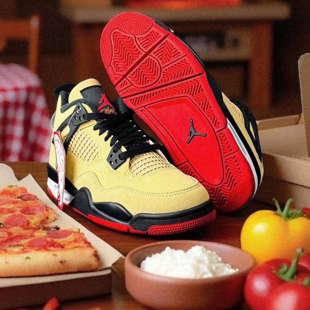 Nike Women's Sneakers - Black, Yellow, and Red